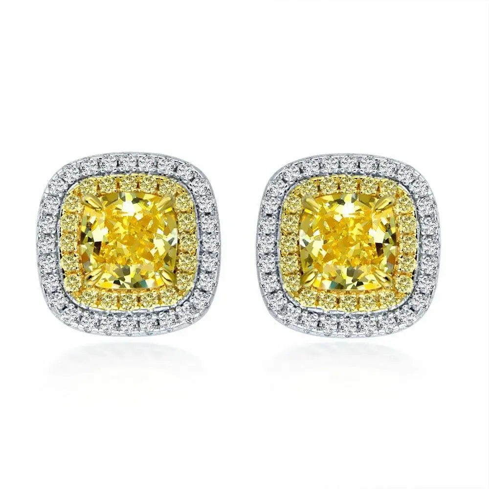Lucia Brilliante Earrings in Canary Yellow Anna Zuckerman