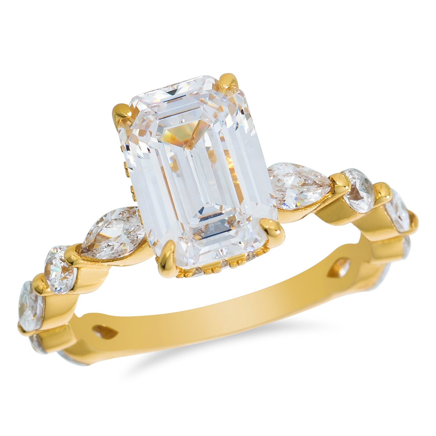 Luna 3 Carat Emerald Cut Ring