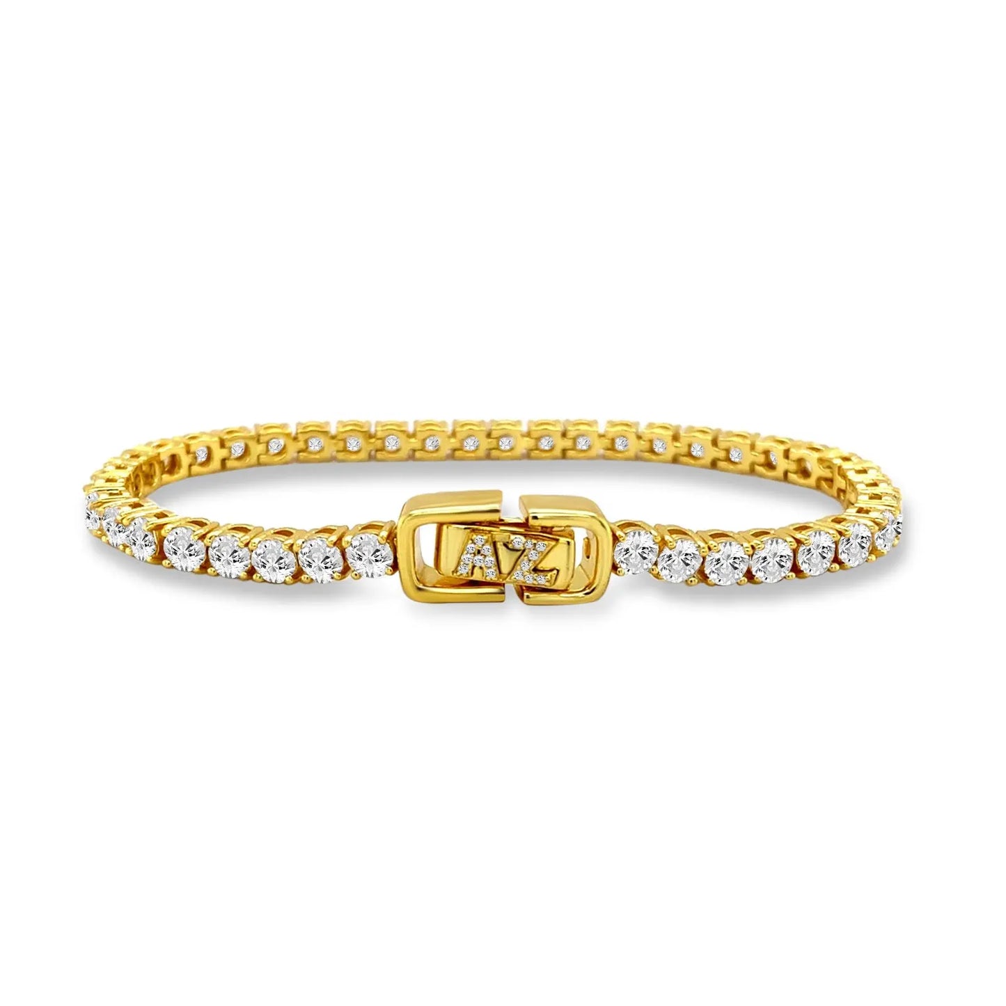 Luxe G Color 10 Carat Bracelet Four Prong in Gold Anna Zuckerman