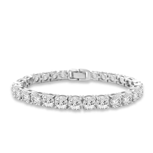 Luxe G Color 15 Carat Bracelet Four Prong in Platinum Anna Zuckerman
