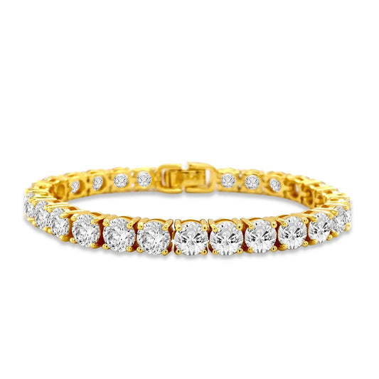 Luxe G Color 30 Carat Bracelet Four Prong in Gold Anna Zuckerman