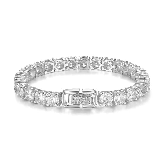 Luxe G Color 30 Carat Bracelet Four Prong in Platinum Anna Zuckerman