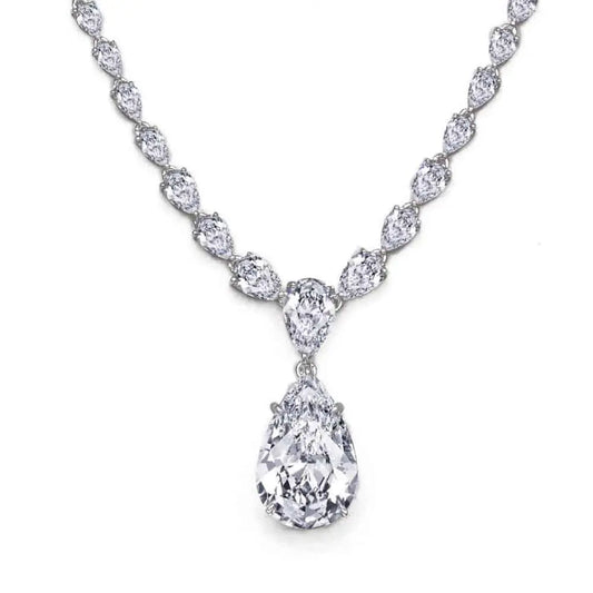 Madonna Pear Shaped Statement Necklace by Kathy Hilton - Anna Zuckerman