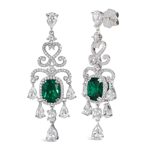 Magnificent Mile Statement Earrings in Emerald Anna Zuckerman