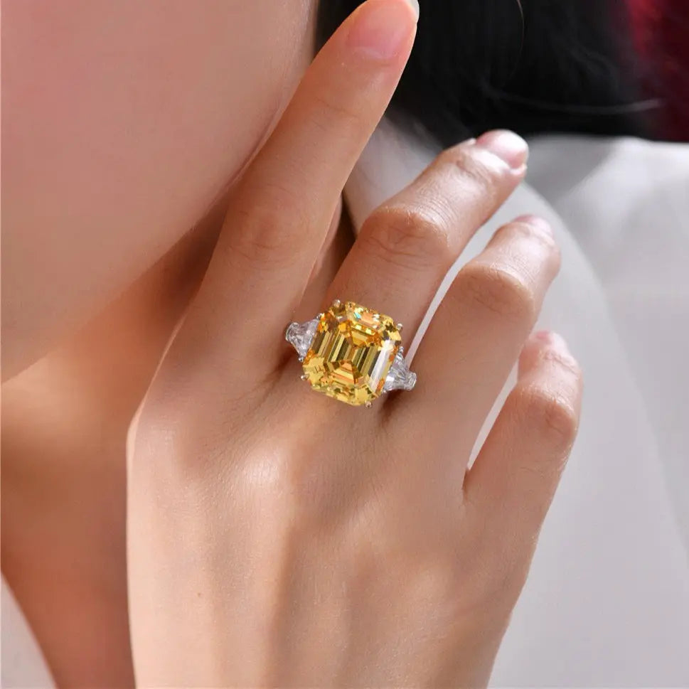 Malibu 10 Carat Canary Yellow Ring Anna Zuckerman