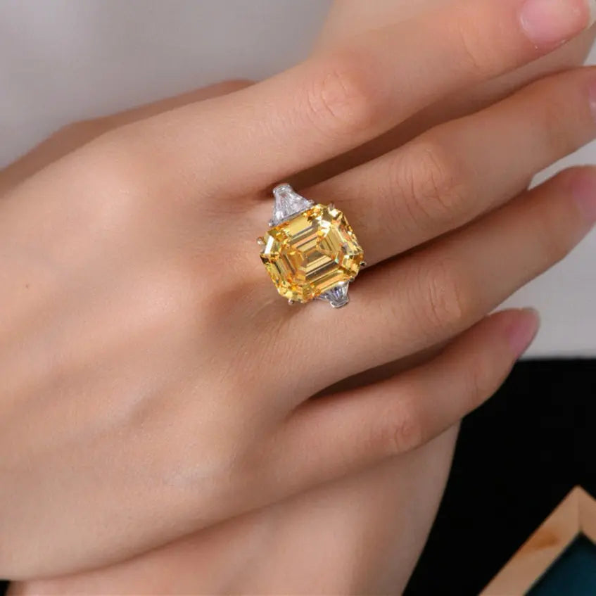 Malibu 10 Carat Canary Yellow Ring Anna Zuckerman