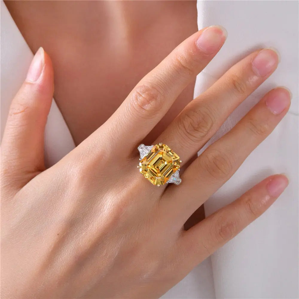 Malibu 10 Carat Canary Yellow Ring Anna Zuckerman