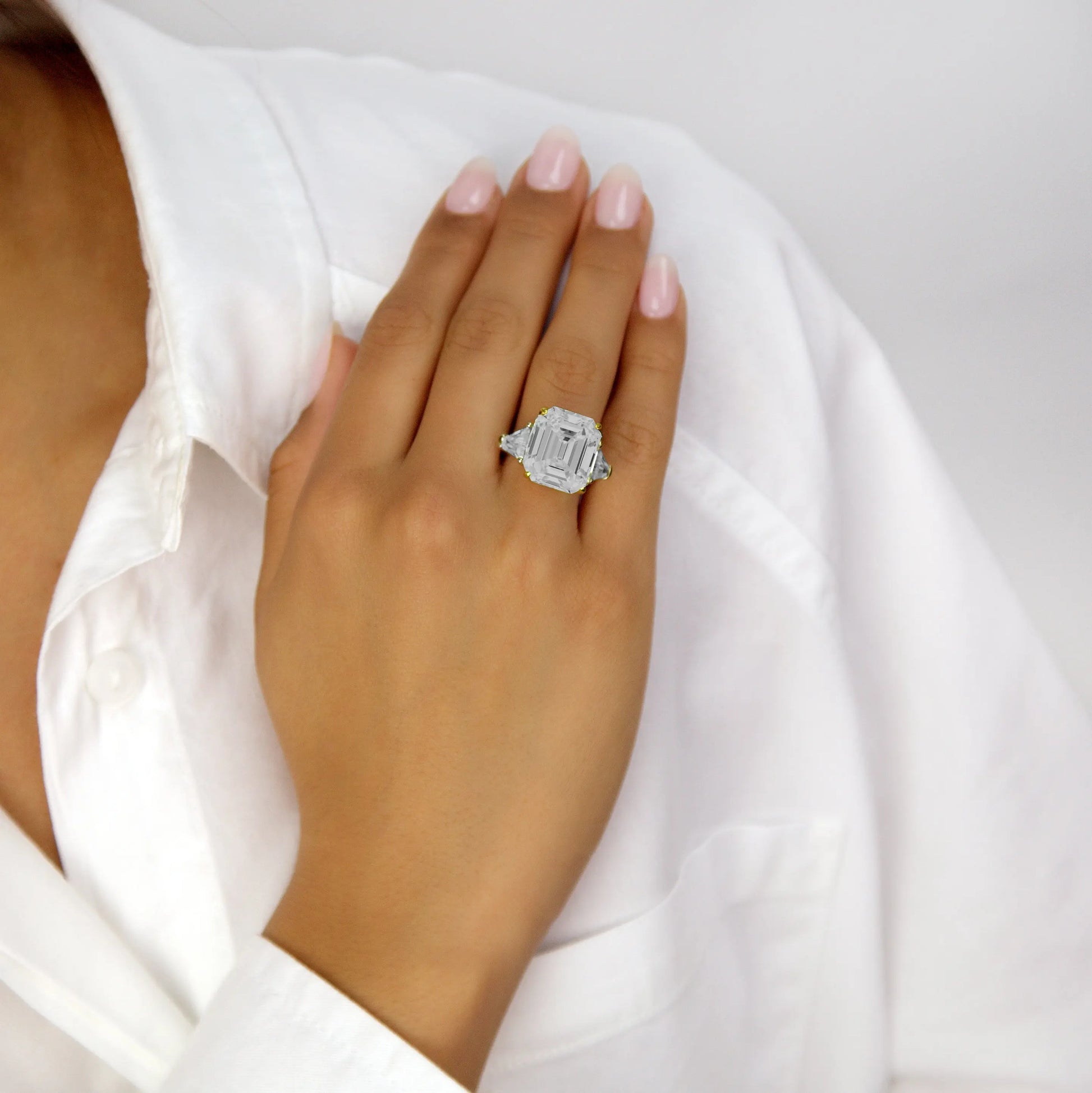 Malibu 10 Carat White Diamond Crystalline Ring Anna Zuckerman