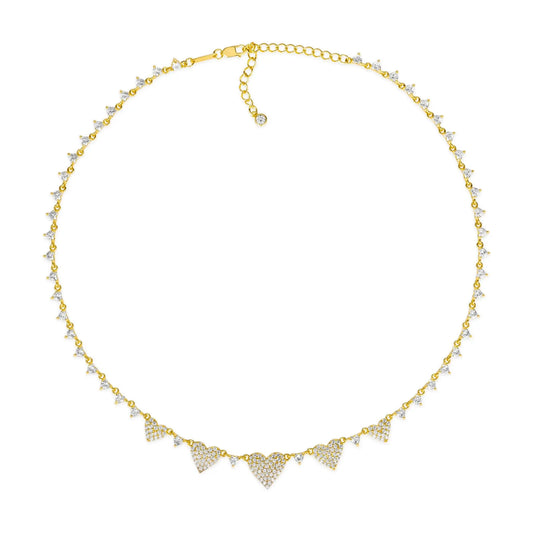 Maria Barcelona Heart Necklace in Gold Anna Zuckerman