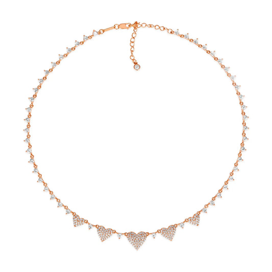 Maria Barcelona Heart Necklace in Rose Gold Anna Zuckerman