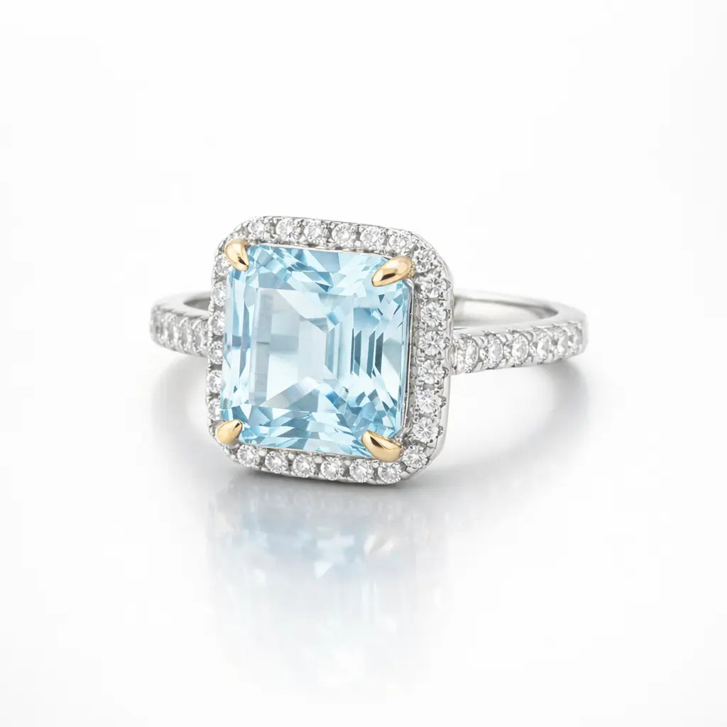 Marina Bell Ring Aquamarine Anna Zuckerman