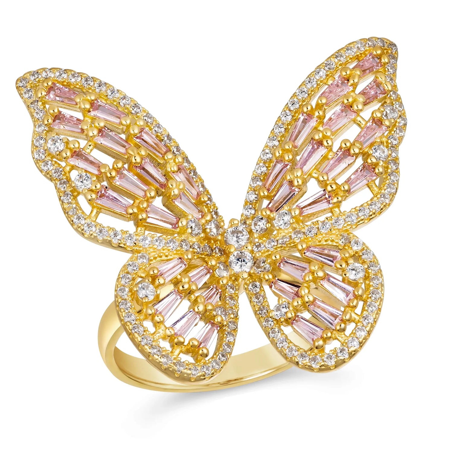 Mariposa Modern Sculpture Ring in Yellow Gold Anna Zuckerman