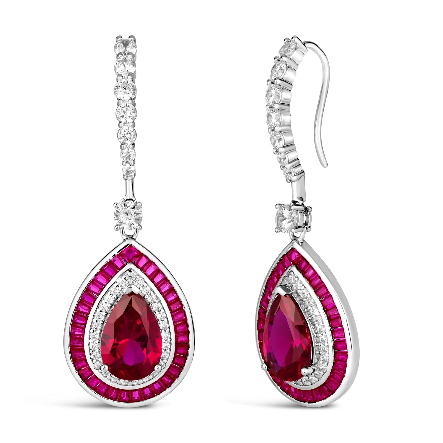 Medellin Gem Drop Earrings in Ruby Anna Zuckerman