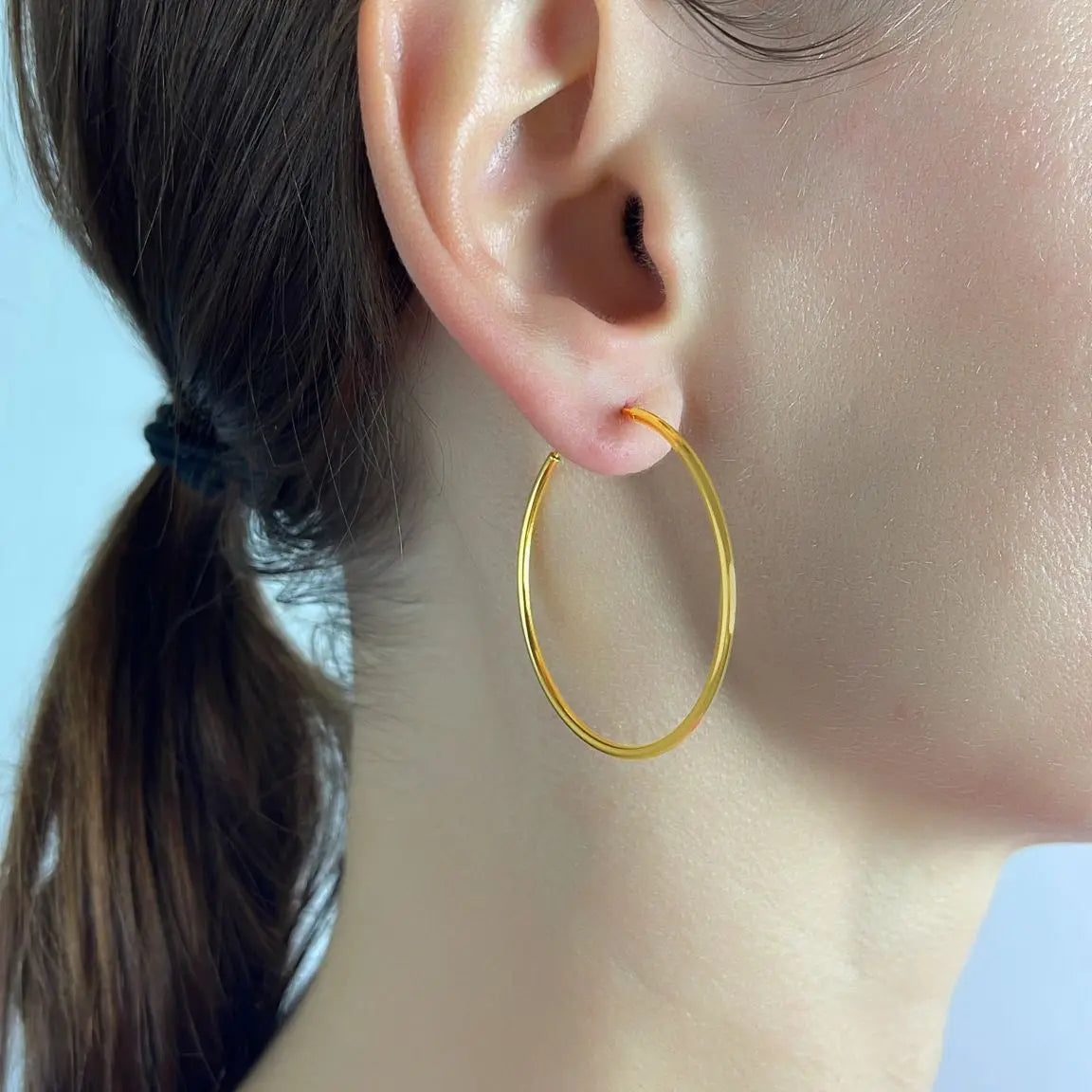Medium Aqua Net Hoops Anna Zuckerman