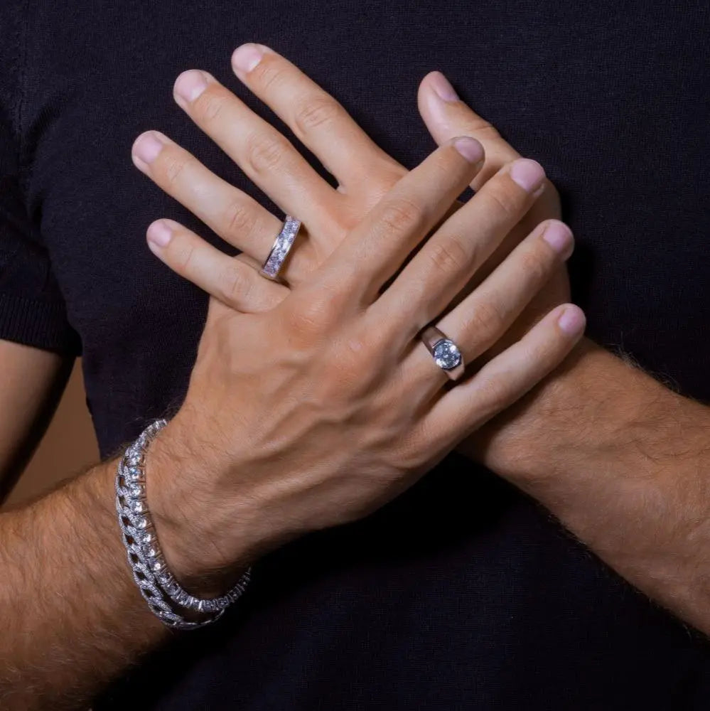 Men's 4.5ct Elon Signature Ring in Gold Anna Zuckerman