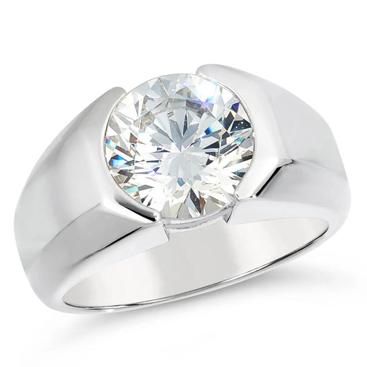 Men's 4.5ct Elon Signature Ring in Platinum Anna Zuckerman