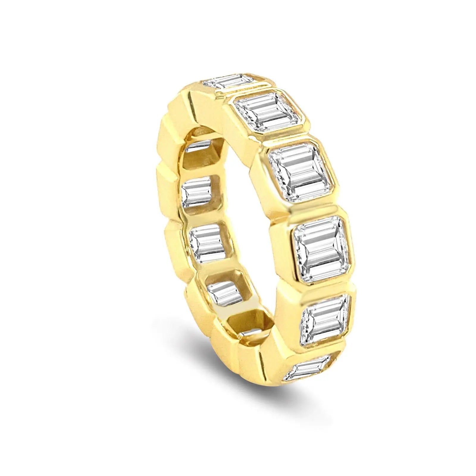 Men's 6.5 Carat Asscher Ring in Gold Anna Zuckerman