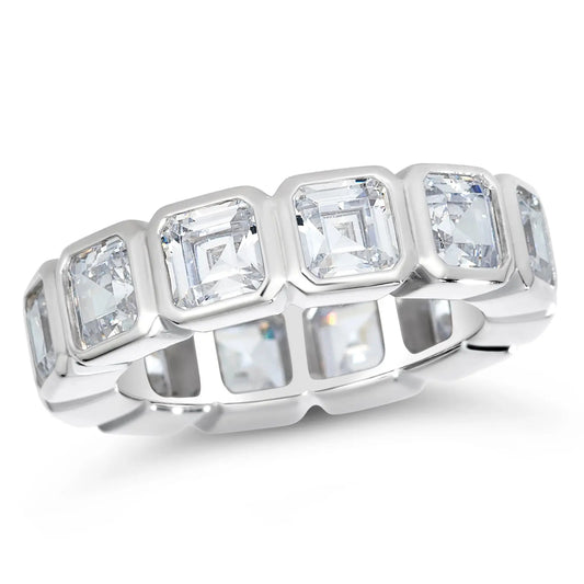 Men's 6.5 Carat Asscher Ring in Platinum Anna Zuckerman