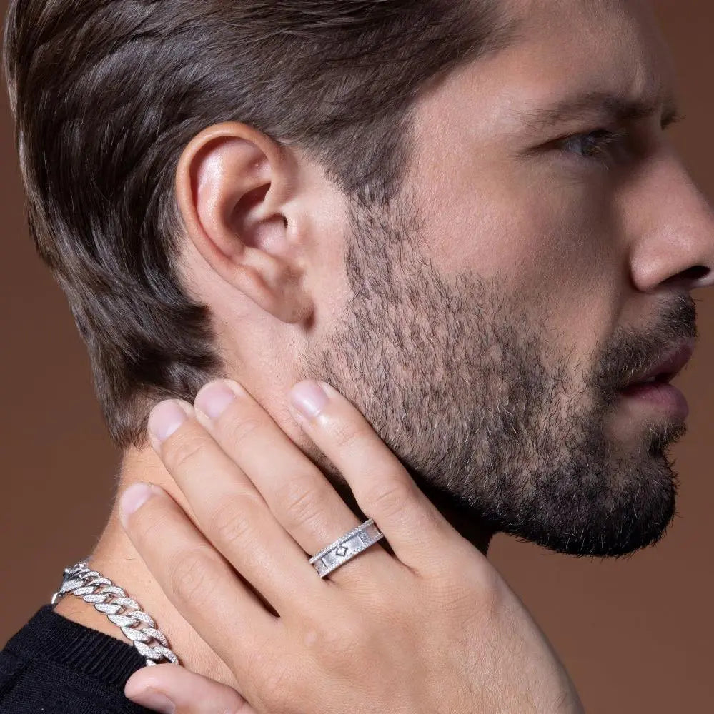 Men's Byzantine Diamond Crystalline Band Anna Zuckerman