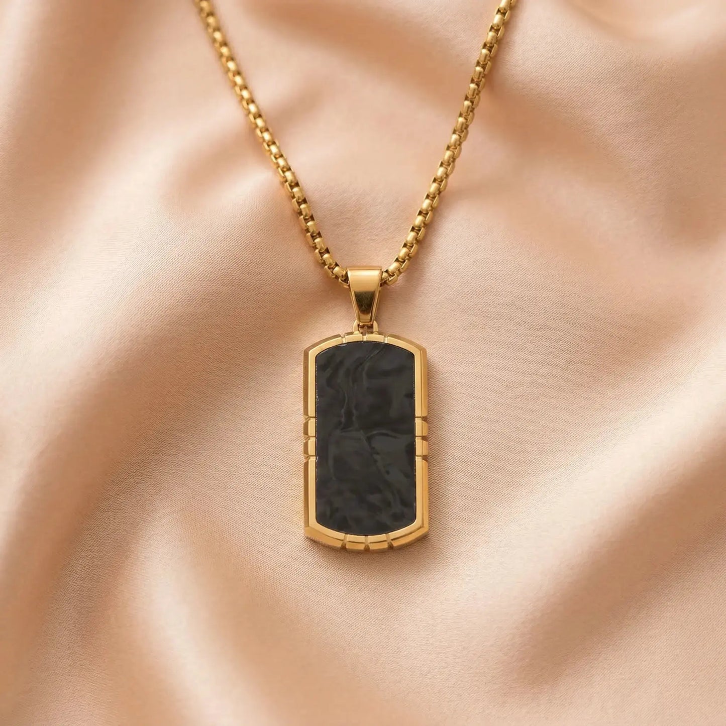Midnight Obsidian Shield Necklace Anna Zuckerman
