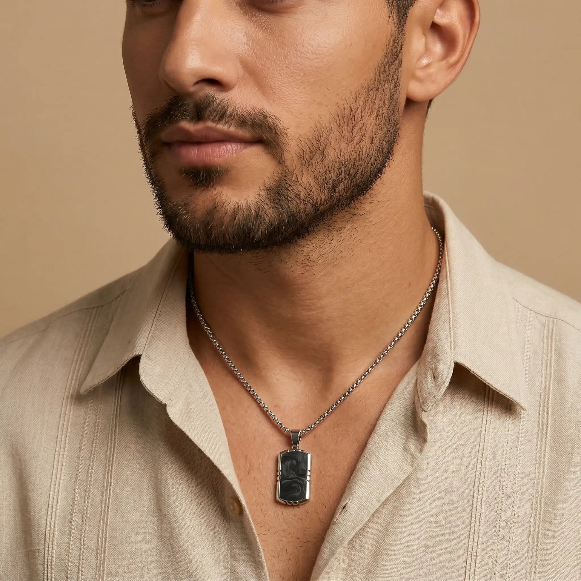 Midnight Obsidian Shield Necklace Anna Zuckerman