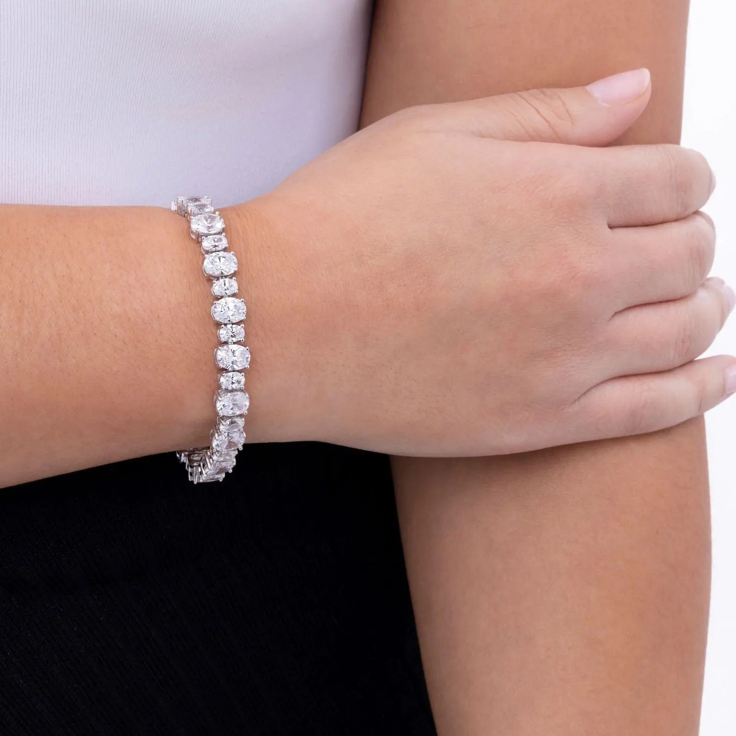 Mimi Miami Diamond Crystalline Tennis Bracelet - Anna Zuckerman