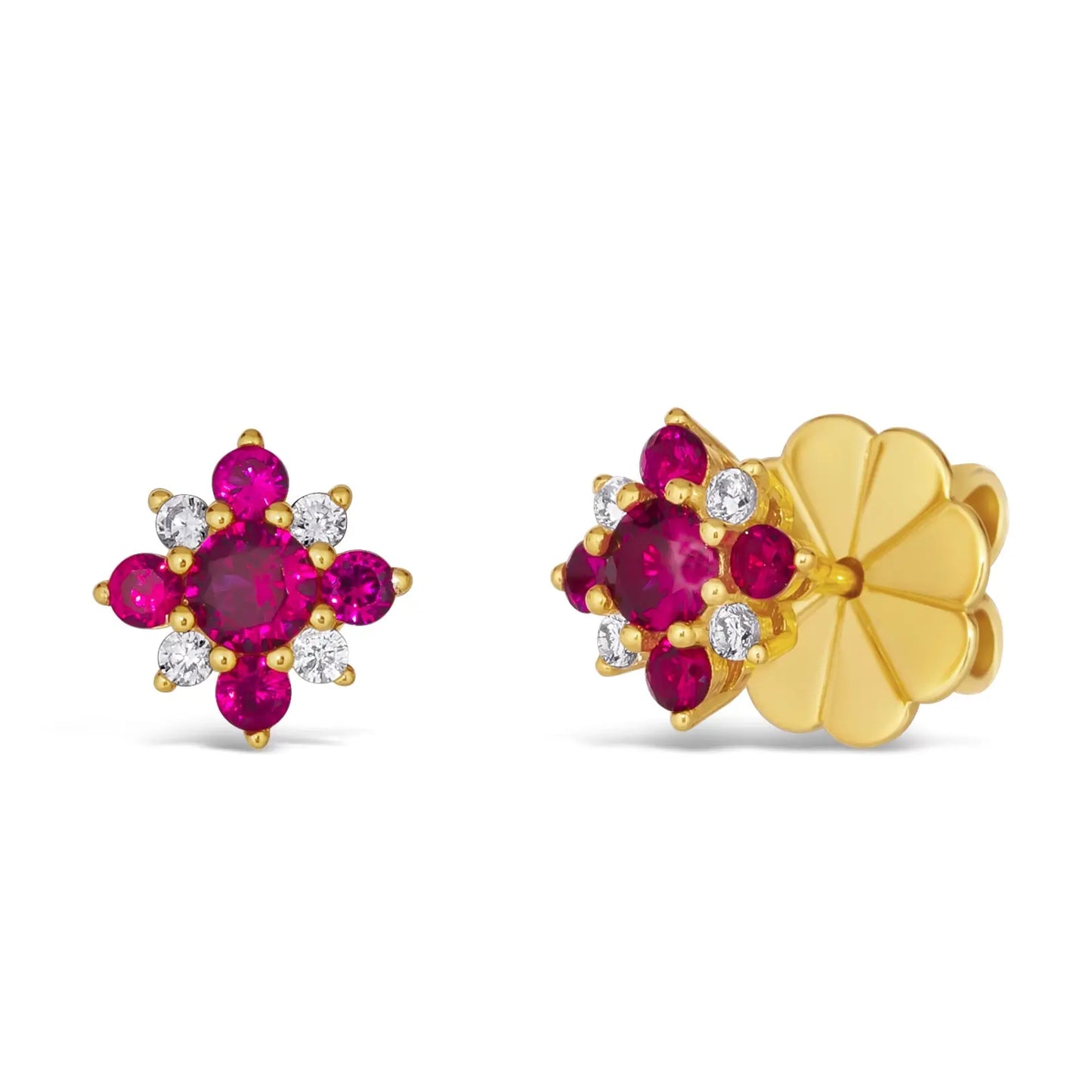 Mini Aster Diamond Crystalline Studs - Anna Zuckerman