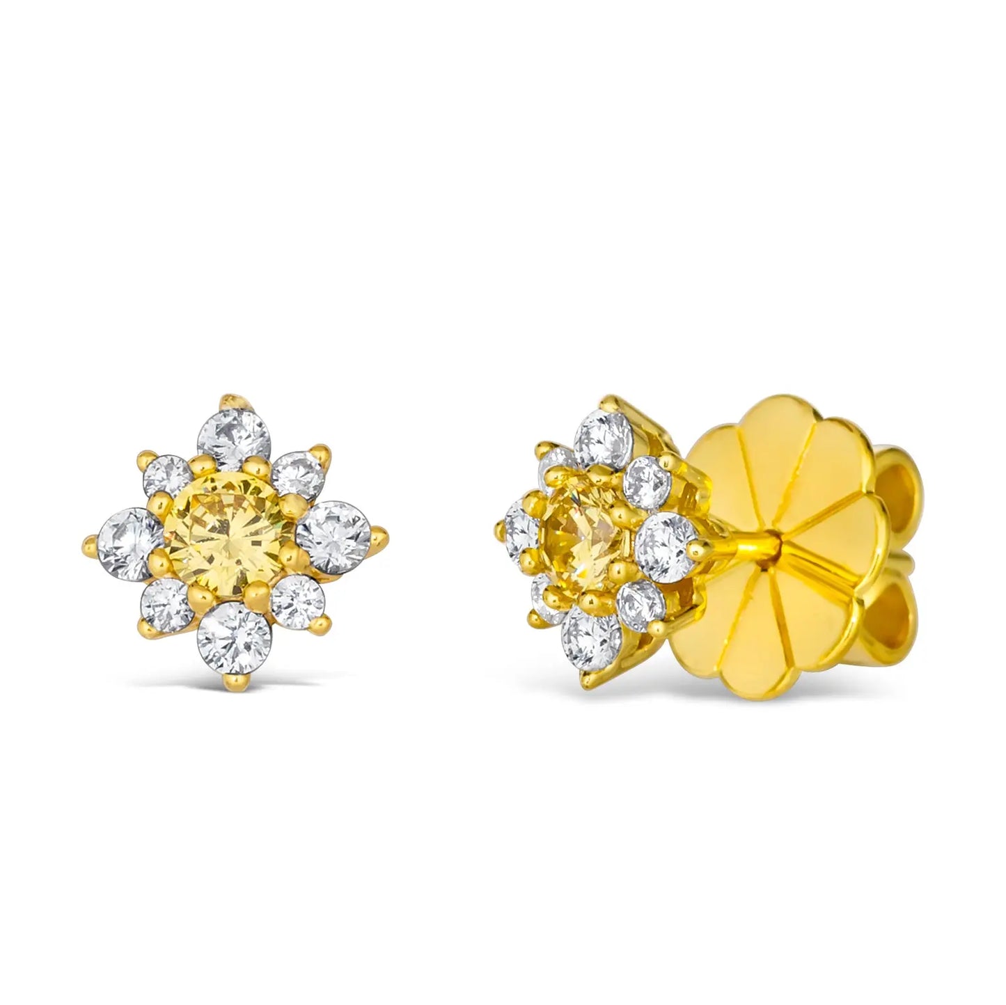 Mini Daisy Diamond Crystalline Studs - Anna Zuckerman Earrings