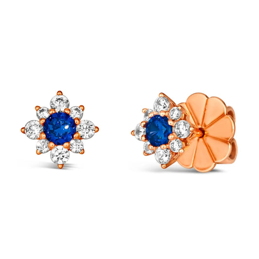 Mini Daisy Diamond Crystalline Studs - Anna Zuckerman Earrings
