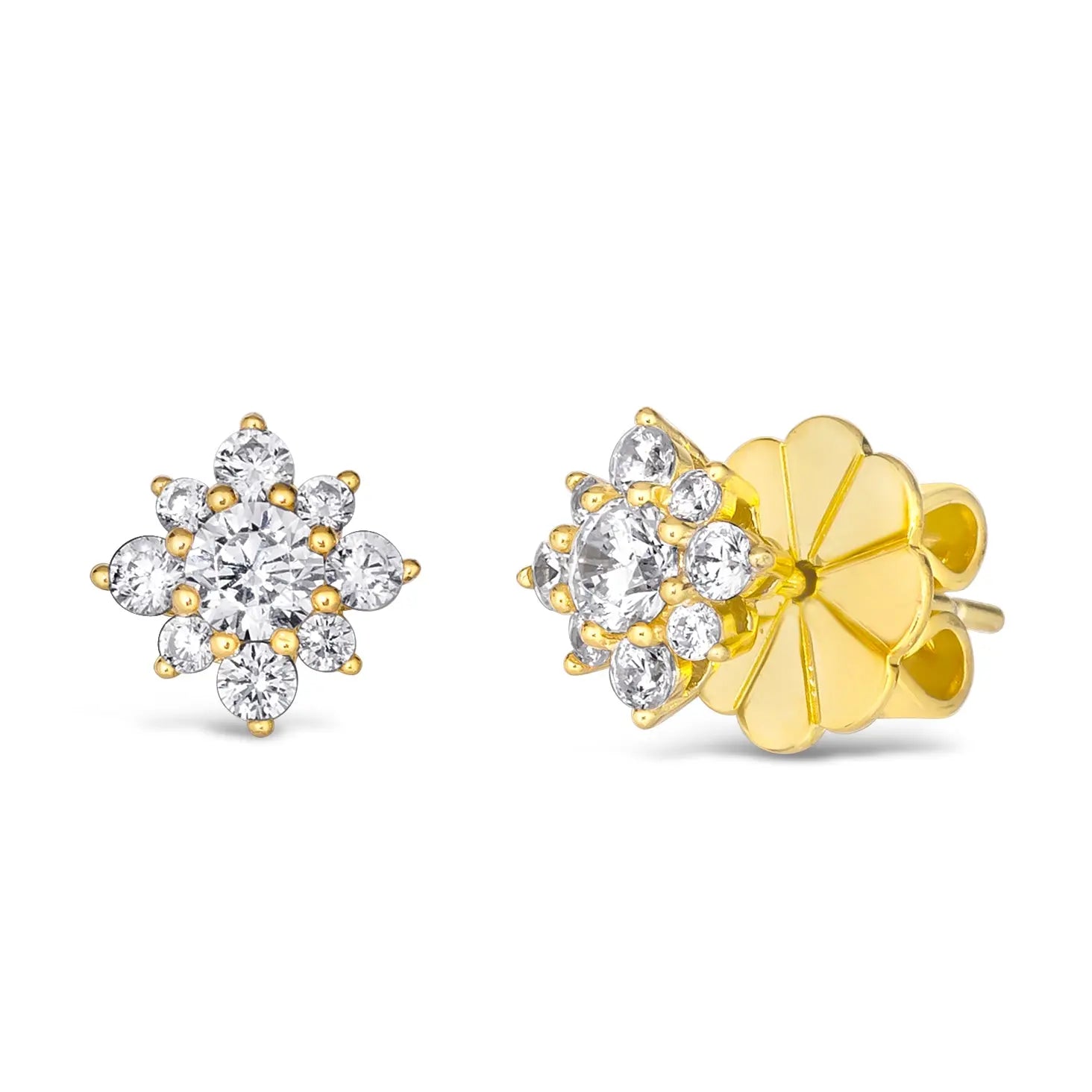 Mini Daisy Diamond Crystalline Studs - Anna Zuckerman Earrings