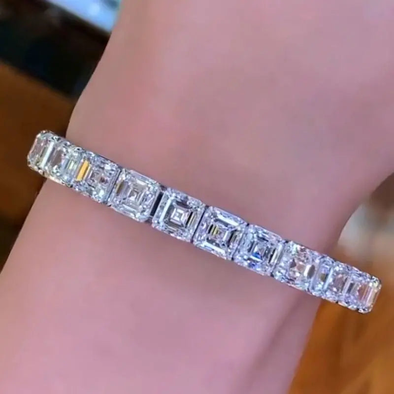 Monte Carlo Asscher Diamond Crystalline Bracelet - Anna Zuckerman