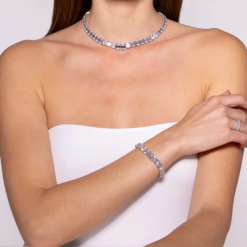 Monte Carlo Asscher Diamond Crystalline Bracelet - Anna Zuckerman