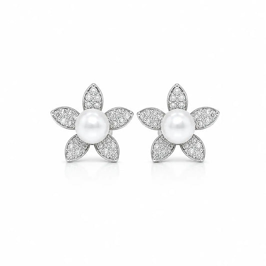 Mother of Pearl Bloom Studs by AZ Essentials