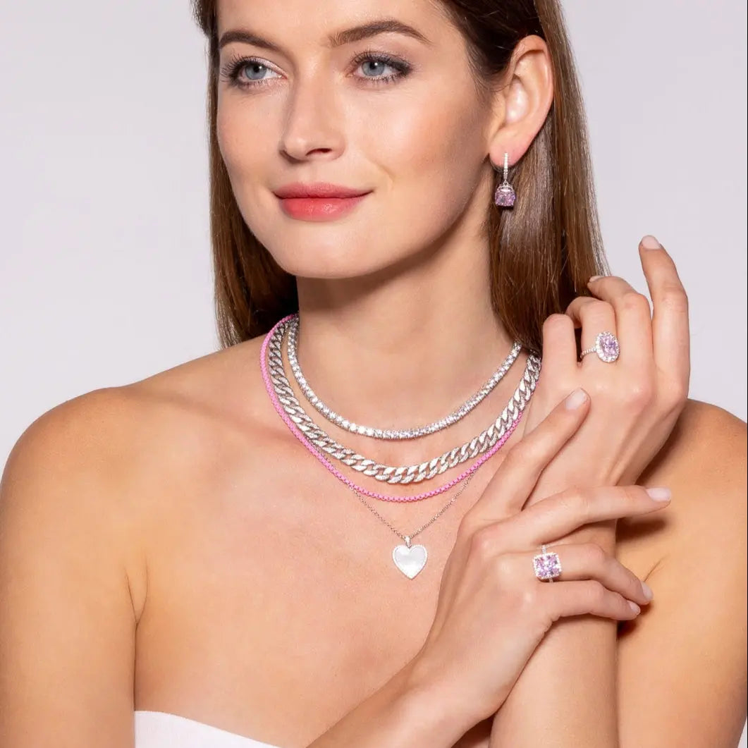 Mother of Pearl Heart Necklace - Anna Zuckerman