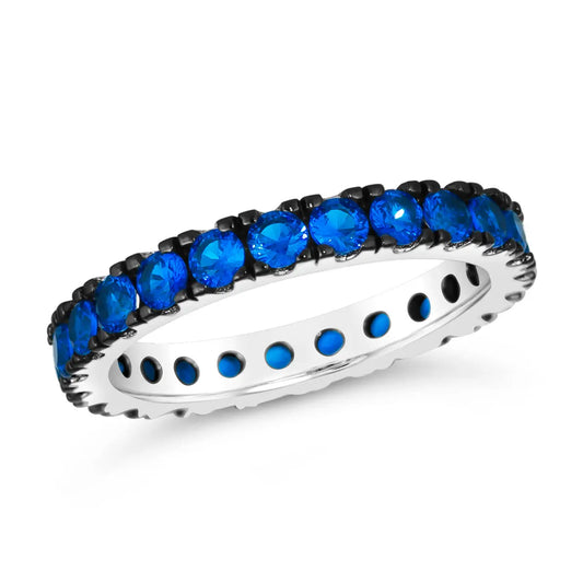 Multi-Sapphire Skinny Eternity Band in Blue Sapphire Anna Zuckerman