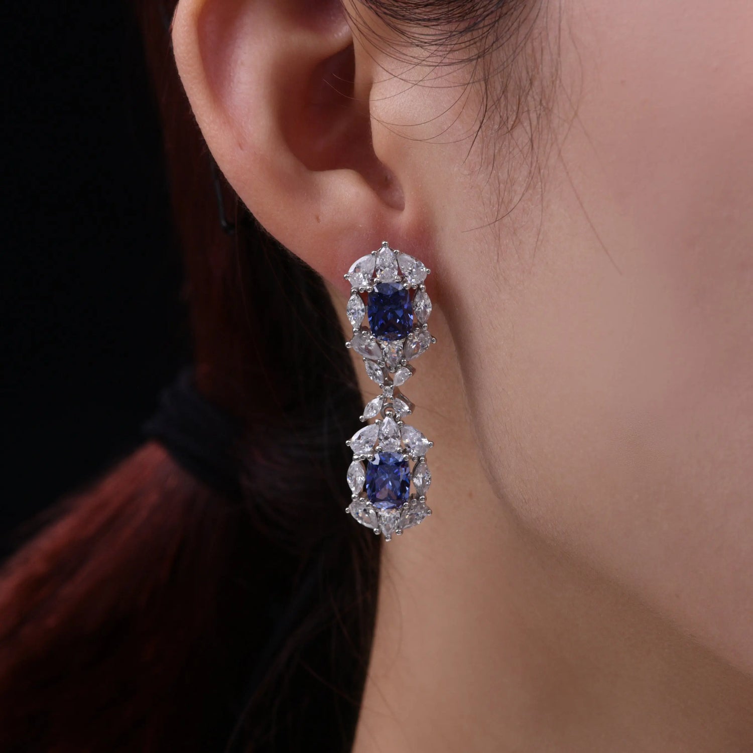 Naomi Tanzanite Statement Earrings - Anna Zuckerman