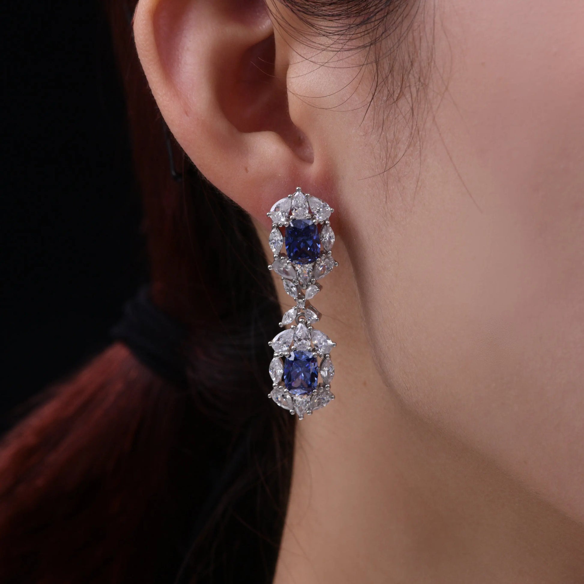Naomi Tanzanite Statement Earrings - Anna Zuckerman