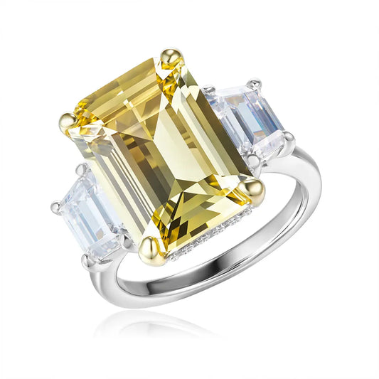 Natalie 3 Stone Ring in Canary Anna Zuckerman