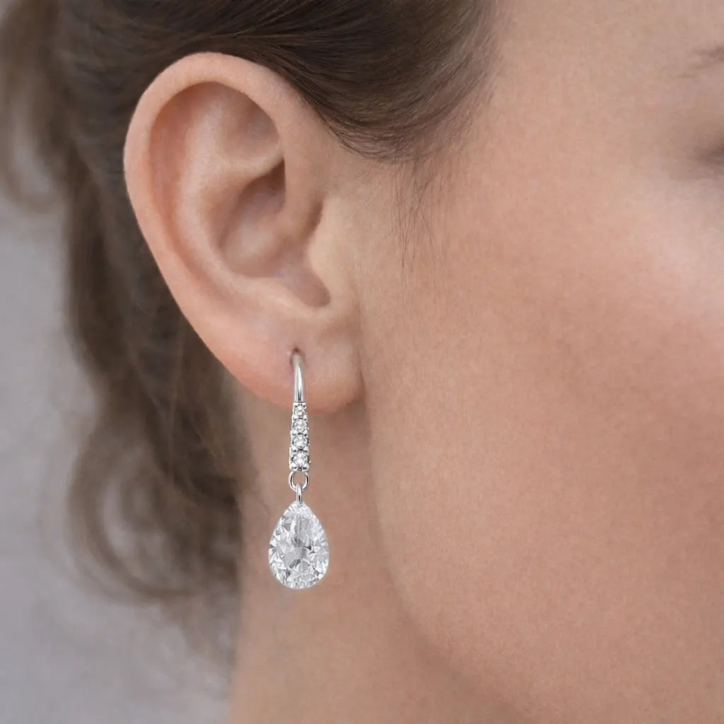 Natalie Crystaline Drops in White Diamond Anna Zuckerman