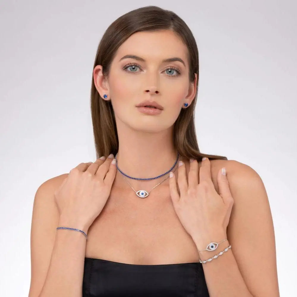 Rock Star 2 Carat Diamond Crystalline Studs in Multi Color Gem - Anna Zuckerman