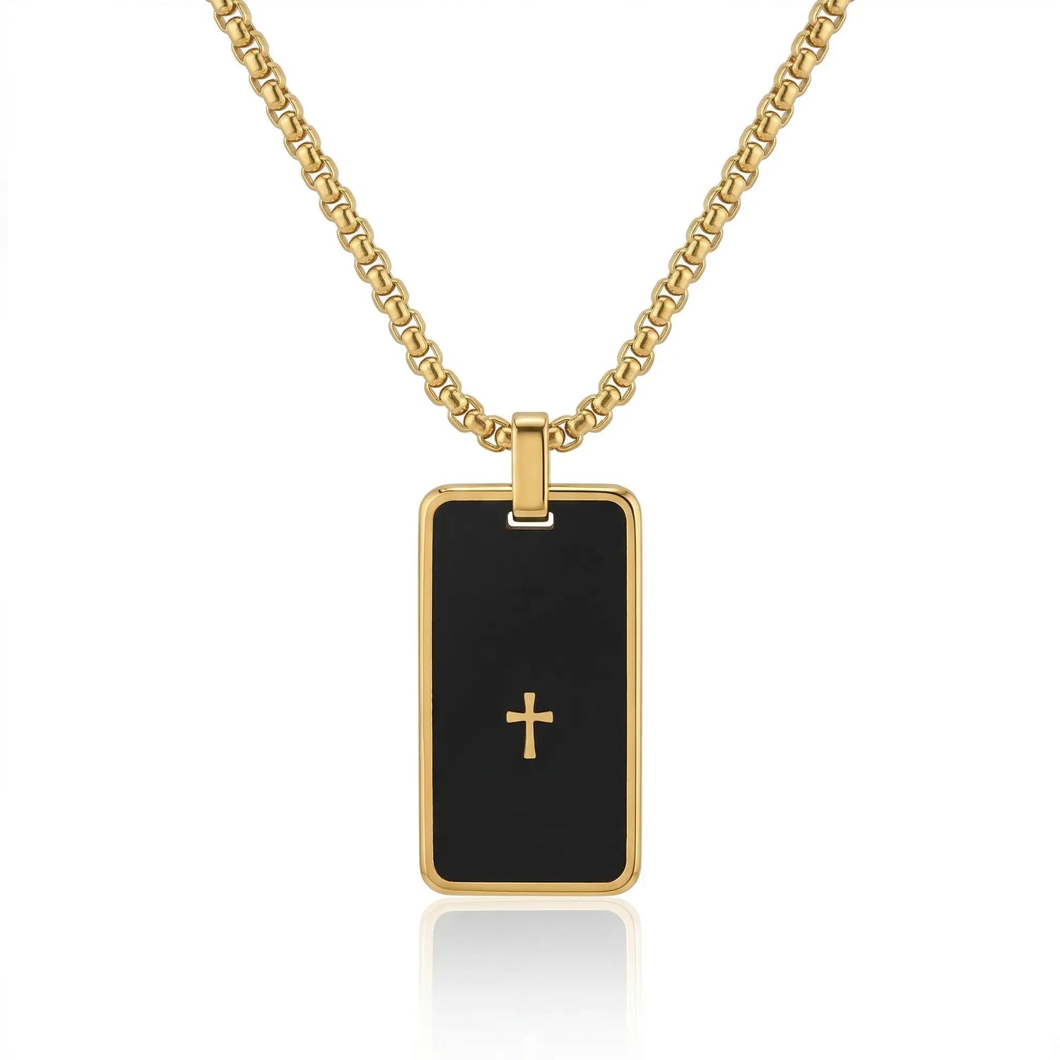 Noir Faith Tag Necklace Anna Zuckerman