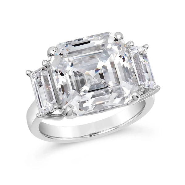 8 Carat Asscher Cut Statement Ring | Anna Zuckerman