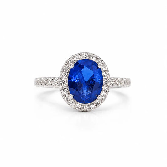 Oleander Ring in Blue Sapphire