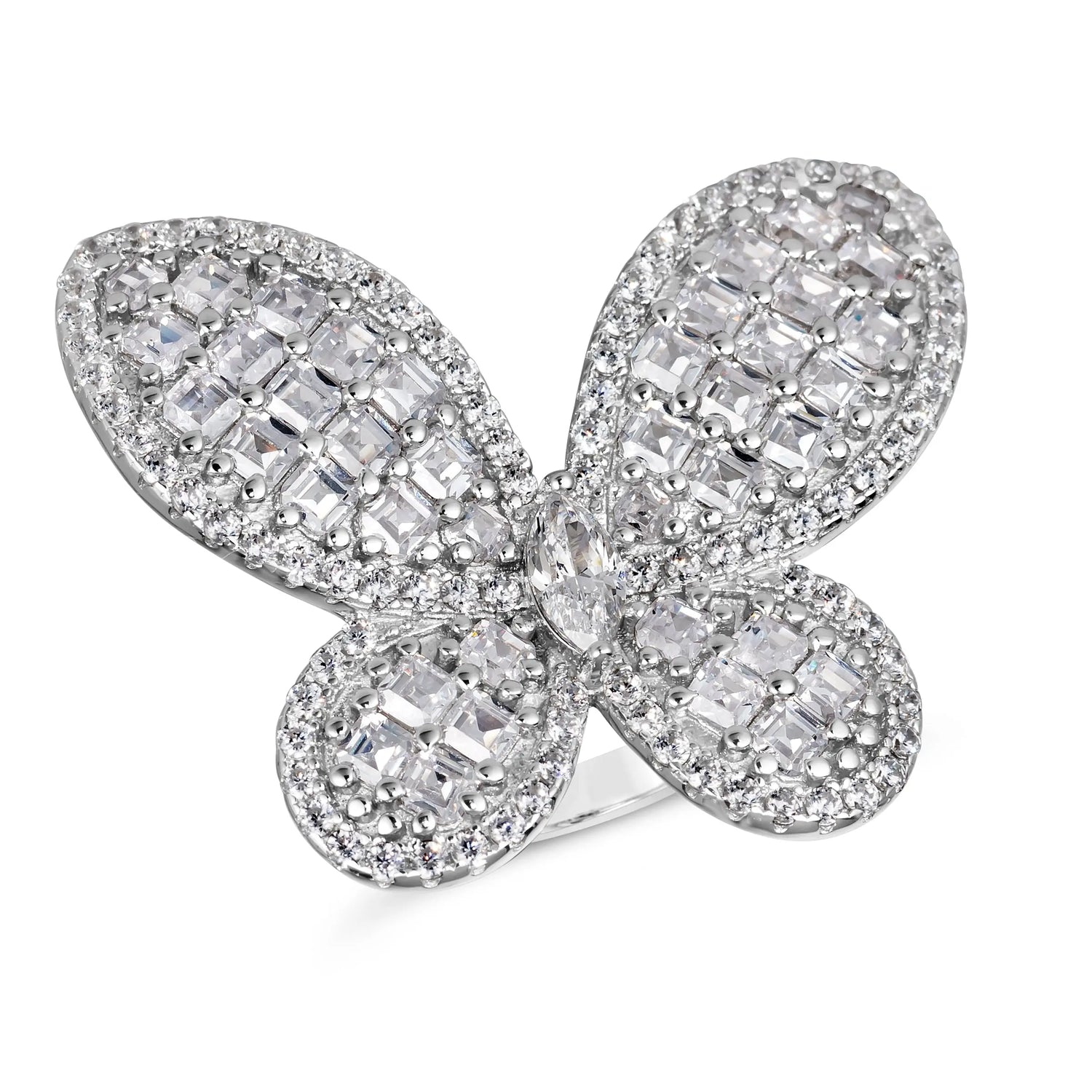 Olivia Butterfly Ring in Platinum - Anna Zuckerman