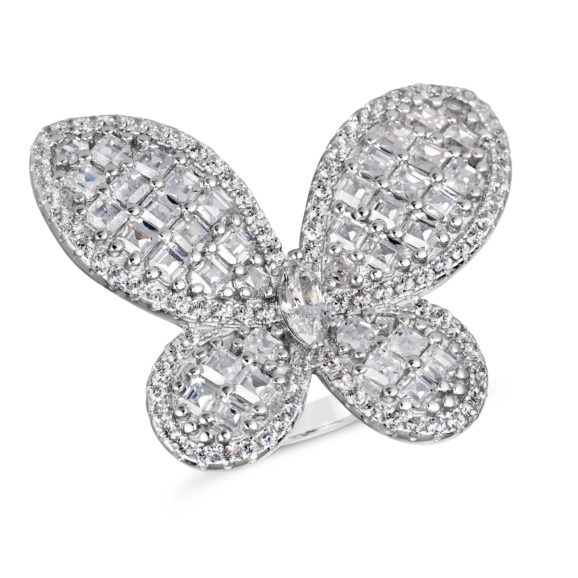 Olivia Butterfly Ring in Platinum - Anna Zuckerman