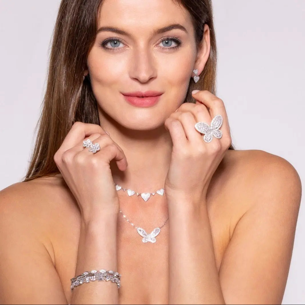 Olivia Butterfly Ring in Platinum - Anna Zuckerman