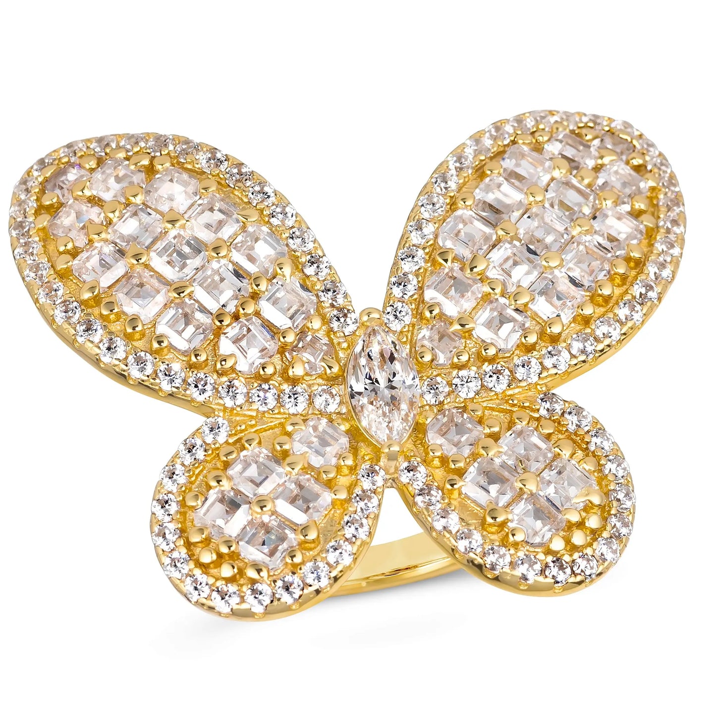 Olivia Butterfly Ring in Yellow Gold Anna Zuckerman