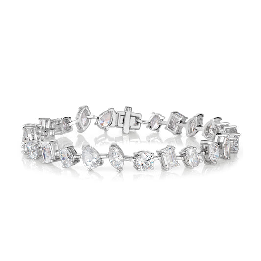14 Carat Diamond Crystalline Multishaped Modern Bracelet