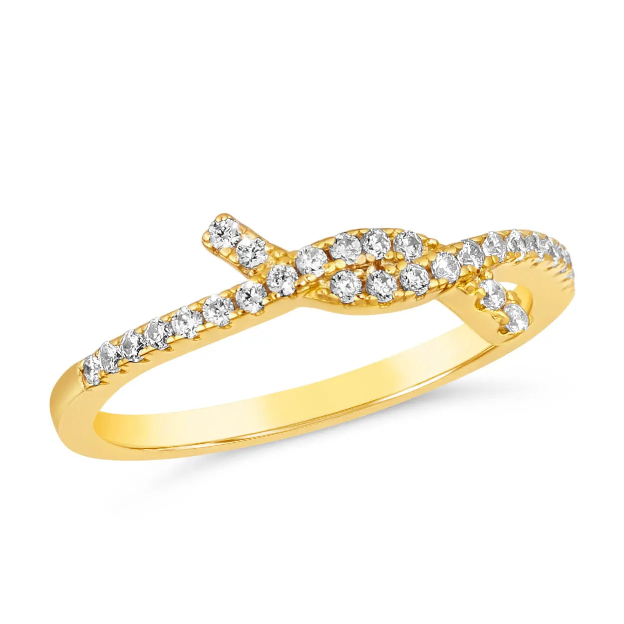 Ollie Love Knot Ring in Gold - Anna Zuckerman