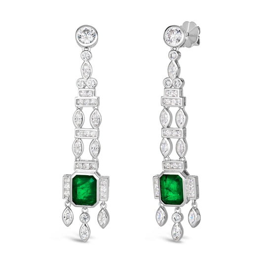 Onassis 6 Carat Emerald Drops - Anna Zuckerman